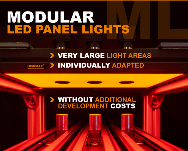 Modular LED Panel Lights | Very large light areas | Individually adapted | Without additional develpoment costs